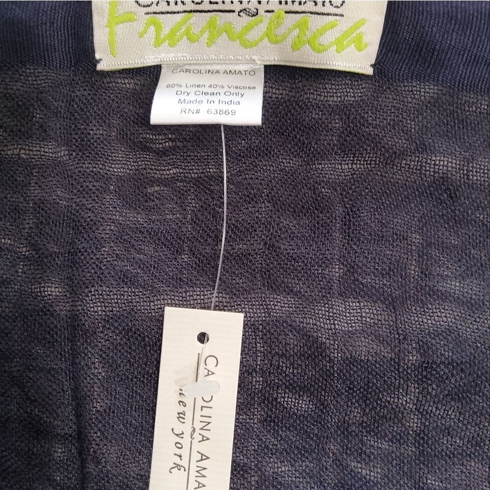 Carolina Amato New York Linen Blend Cover-Up Wrap - Picture 4 of 6